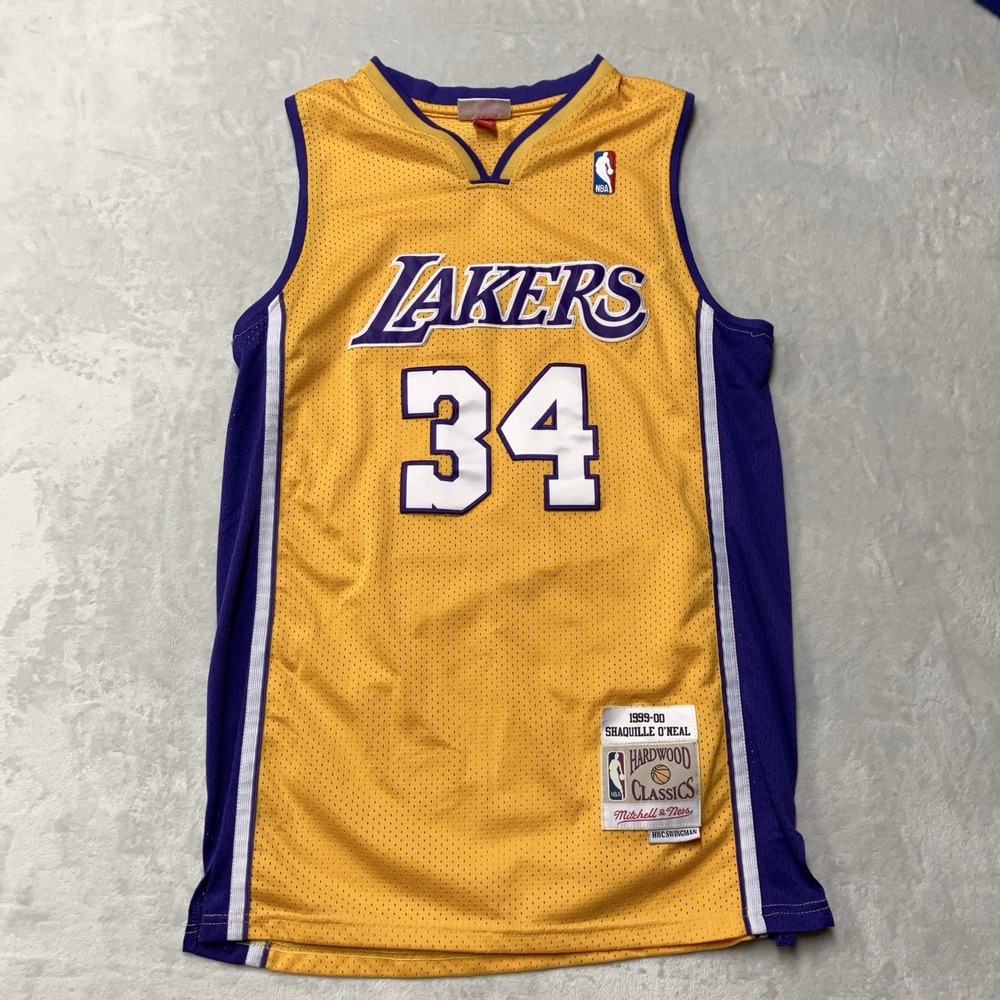 Lakers Shaquille‎ O'Neal Lakers Swingman Jersey Yellow M&N HWC 1999-2000